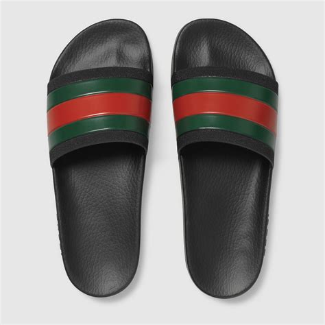 gucci men rubber slide|gucci clogs rubber women's.